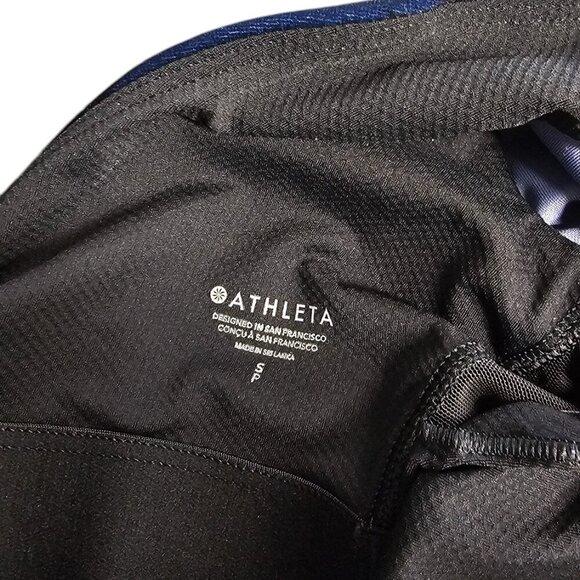 Athleta Womens Exhilarate Velvet Crop Top Size Small A-C Cups Scoop Neck NWT - Picture 6 of 7